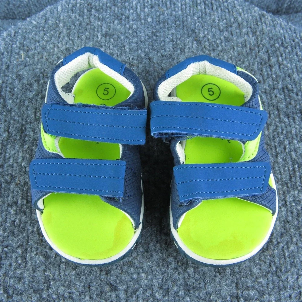 Cat &‎ Jack Boys Gladiator Size T 5 Medium Shoes Blue Synthetic Hook & Loop